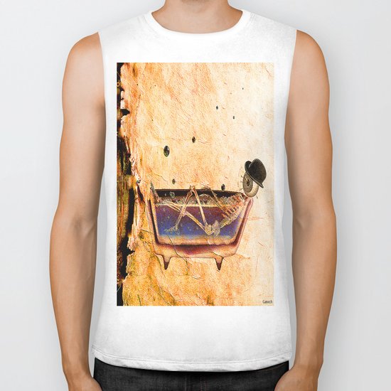 Monsieur Bone in the bathroom Biker Tank