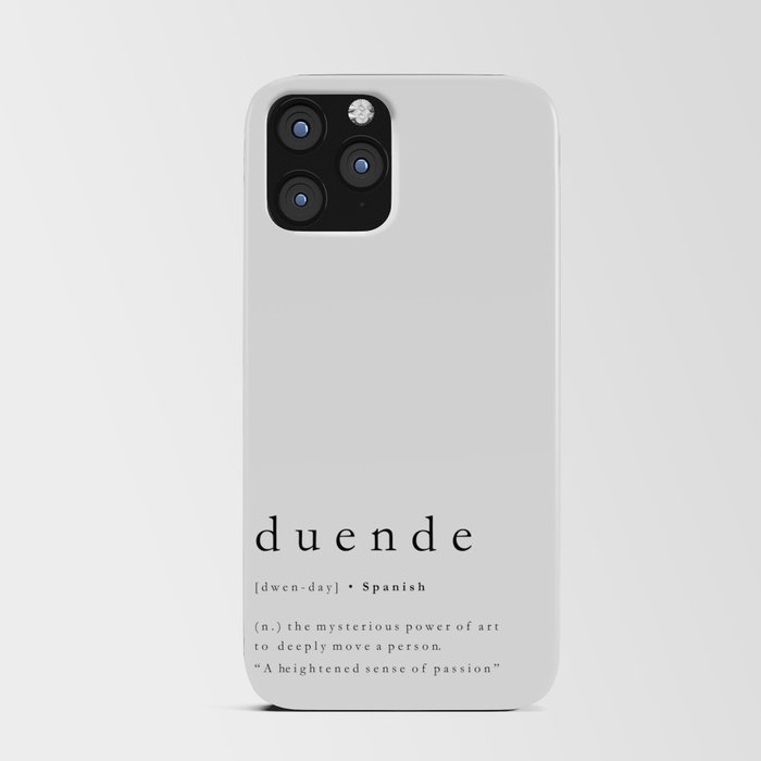 Duende Minimal Typography Definition iPhone Card Case