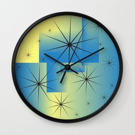 Blue Yellow Sky Wall Clock