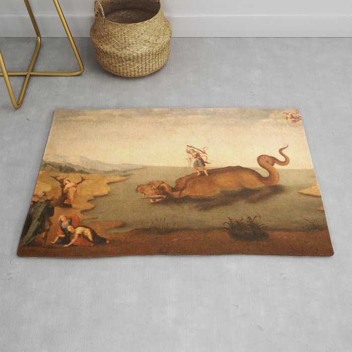 Perseus rescuing Andromeda from the Cracken Rug