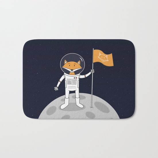 The Fox on the Moon Bath Mat