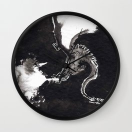 ink dragon Wall Clock