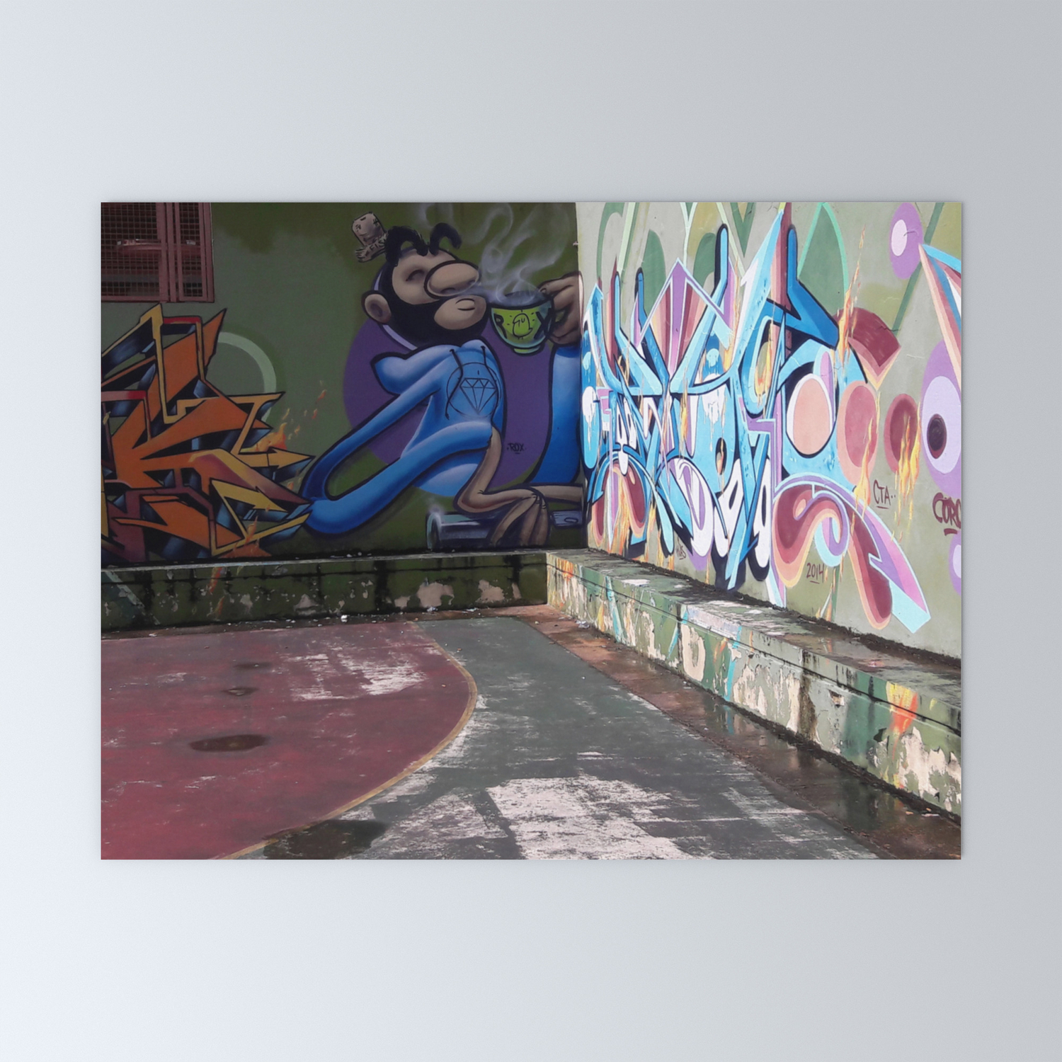 Street Art In A Basketball Court San Juan Puerto Rico Mini Art Print By Astralcrux Society6