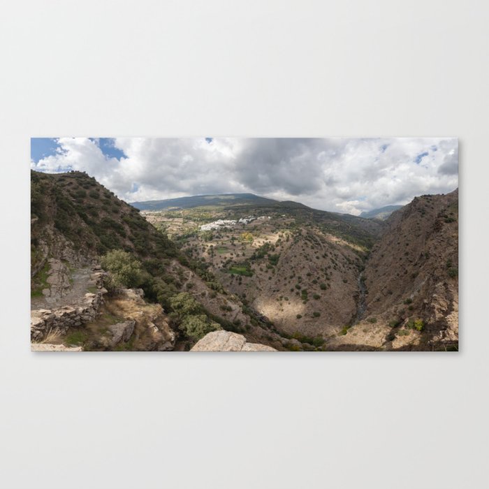View on white village in las Alpujarras | Sierra Nevada | Spain Canvas Print