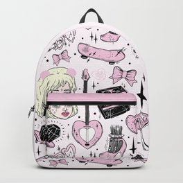 GRRRL POWER Backpack | Curated, Riotgrrrl, Pattern, Girlband, Pop Art, Digital, Grunge, Ink, Graphicdesign 
