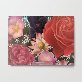 Fleur Metal Print | Floral, Colorful, Bright, Starjasmine, Bouquet, Purple, Violet, Painting, Oil, Rose 