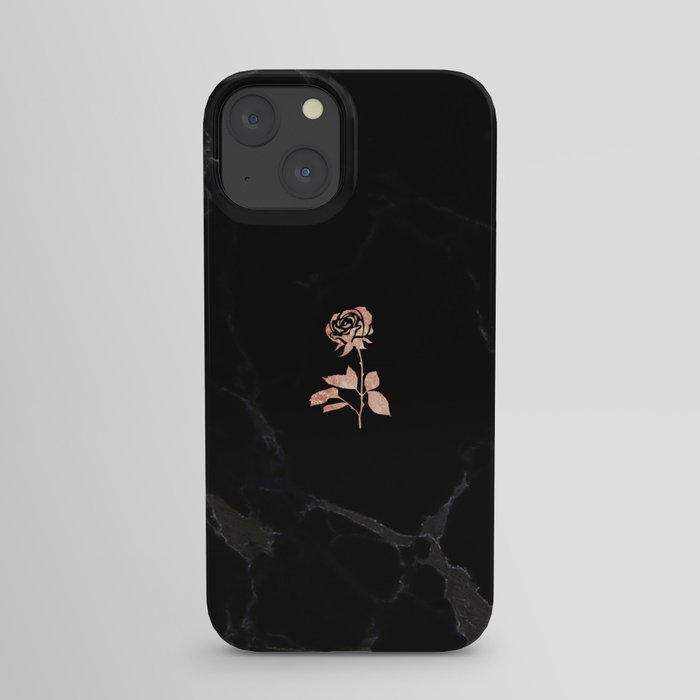 Forever Petal (Black Rose) iPhone Case