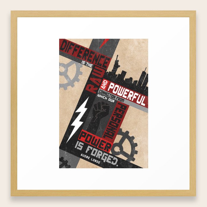 Difference - Audre Lorde Quote Framed Art Print by p3designs | Society6