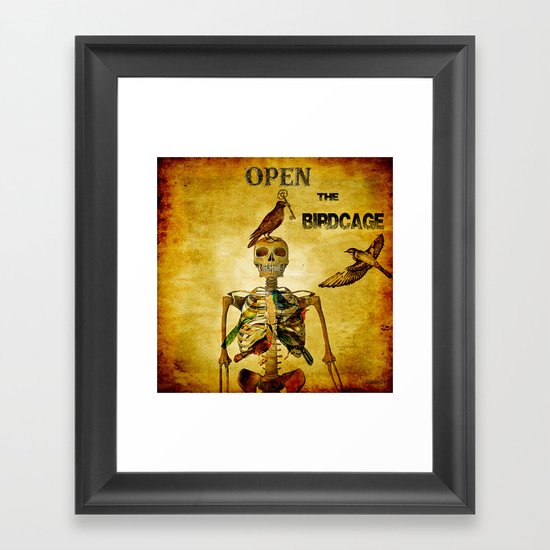 Open the Birdcage Framed Art Print