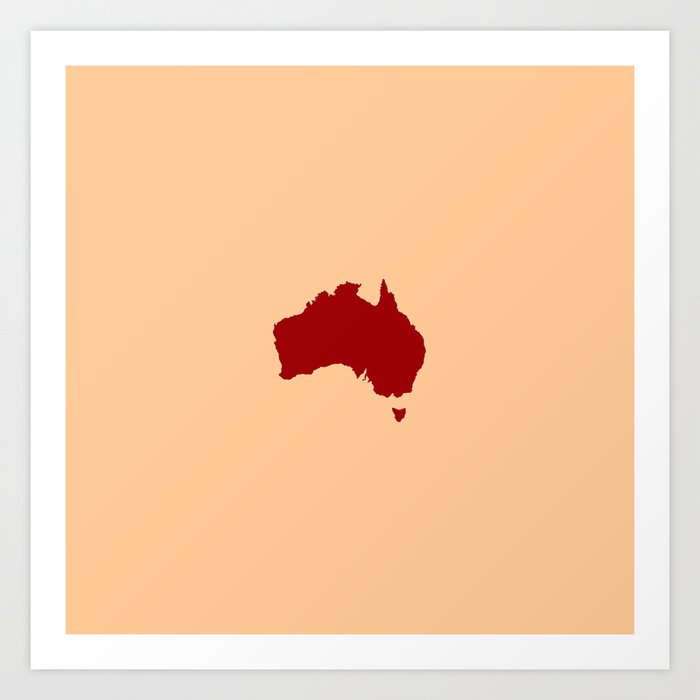 Shape of Australia 2 Art Print