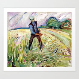 The Haymaker by Edvard Munch Art Print