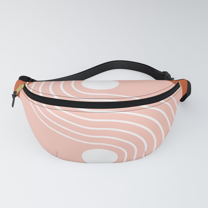 Geometric Lines and Shapes 12 - Rust and Rose Gold  Fanny Pack