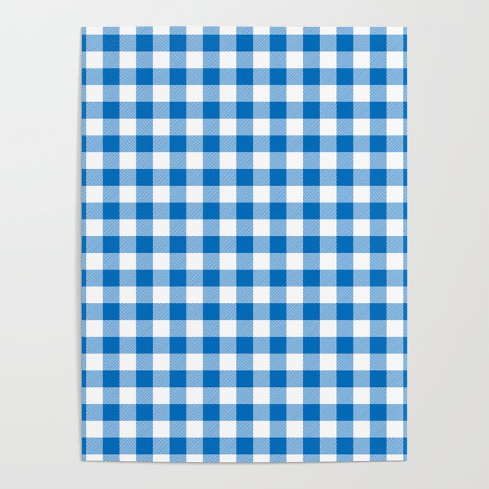 Blue Gingham - 22 Poster