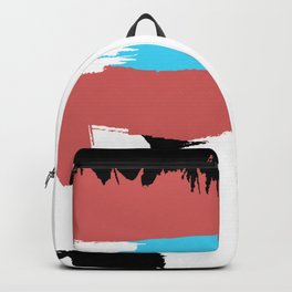 Coral And More Brush Strokes Backpack