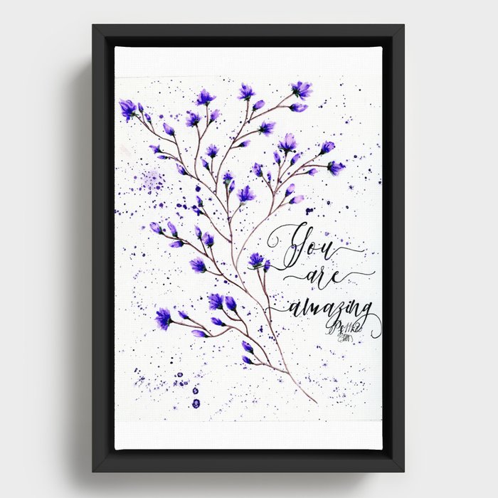 purple flowers Framed Canvas