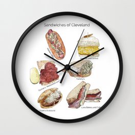 Sandwiches of Cleveland Wall Clock