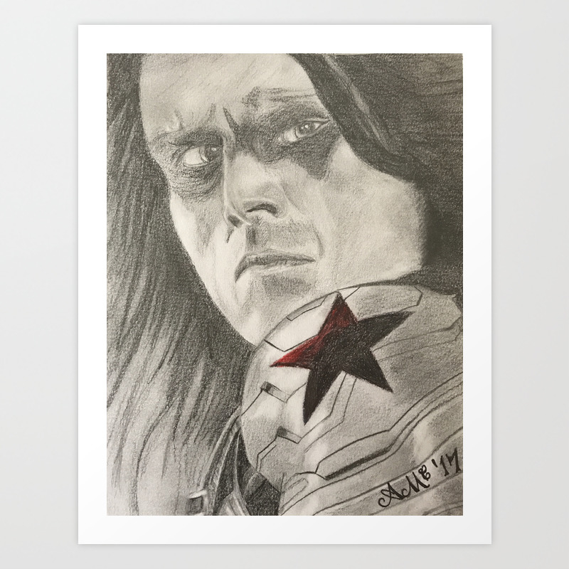 Bucky Barnes The Winter Soldier Art Print By Amc22 Society6