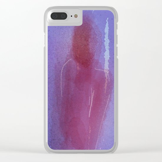 Purple Figure Study Clear iPhone Case