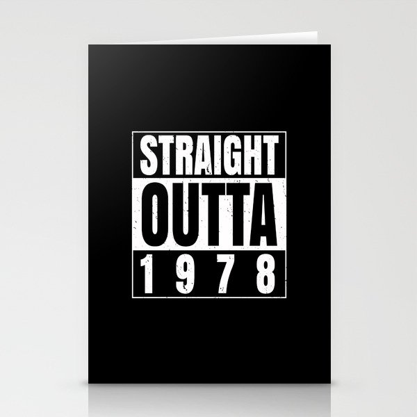 STRAIGHT OUTTA | 1978 Birthday Shirt Stationery Cards