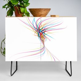 Abstract Curved Colored Lines. Credenza