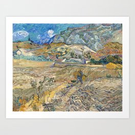 Landscape at Saint-Rémy by Vincent van Gogh Art Print