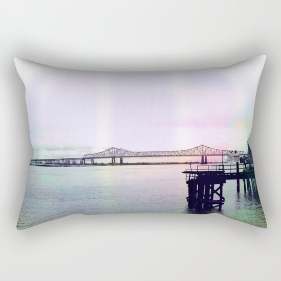 Crescent Connection Bridge with Dock Rectangular Pillow