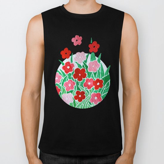 Flowers Biker Tank