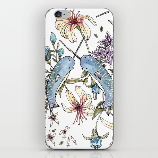 Narwhal pattern iPhone & iPod Skin