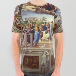 Raphael The Disputation of the Holy Sacrament  All Over Graphic Tee
