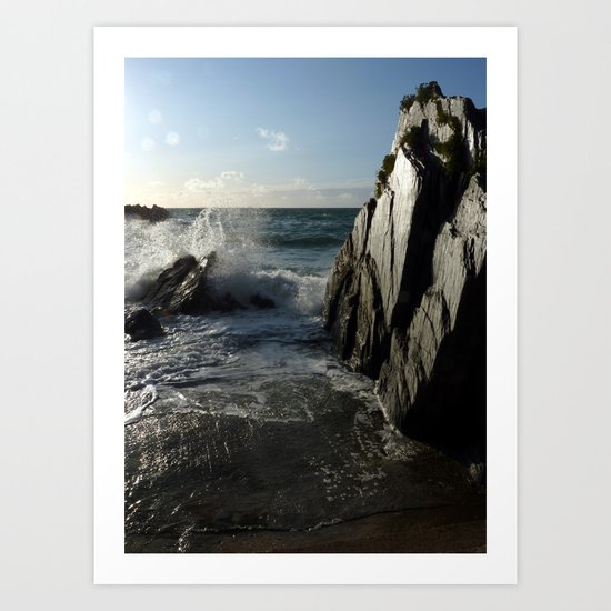 Black Rock, White Light. Art Print