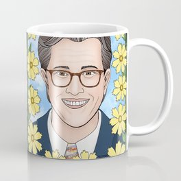 Stephen Colbert portrait with coreopsis Coffee Mug