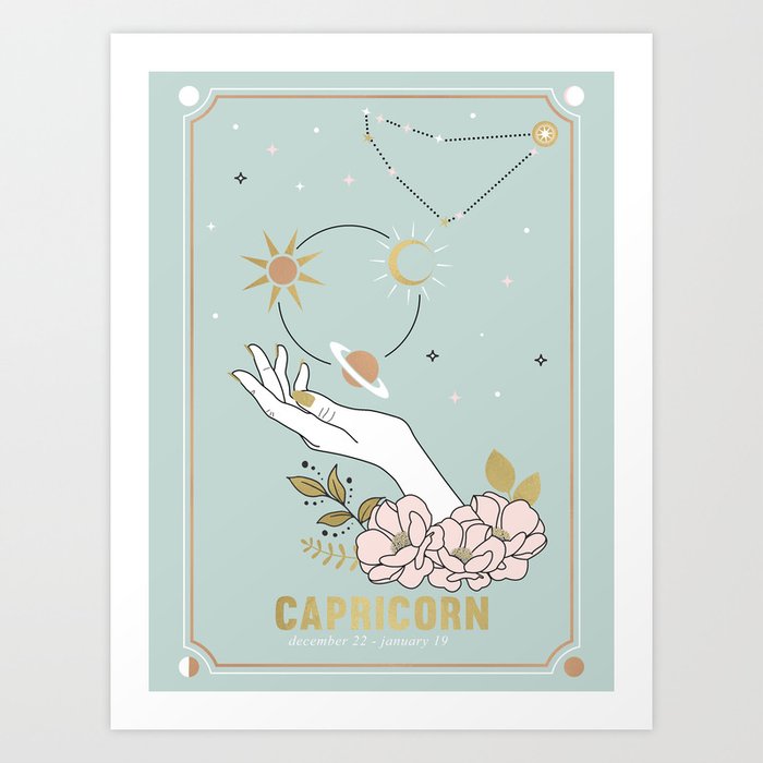 Capricorn Zodiac Series Art Print