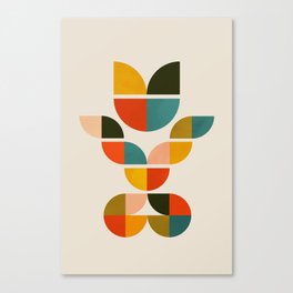 Mid Century Modern Geometric Flower 84 Canvas Print