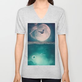 Lunar Mare by GEN Z V Neck T Shirt