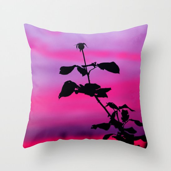 The Sunset of a Rose Throw Pillow