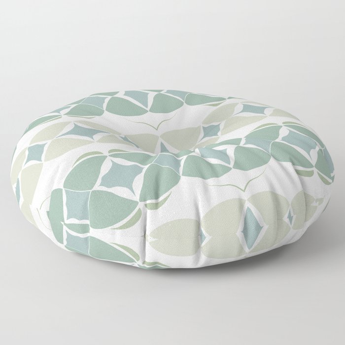 Modern abstract big weave pattern – green Floor Pillow