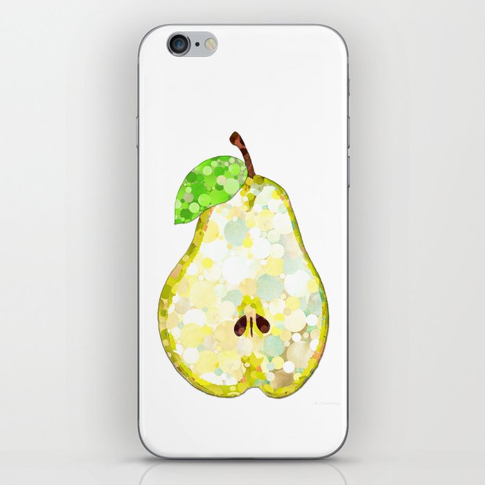 Delicious Golden Yellow Pear Fruit Art iPhone Skin