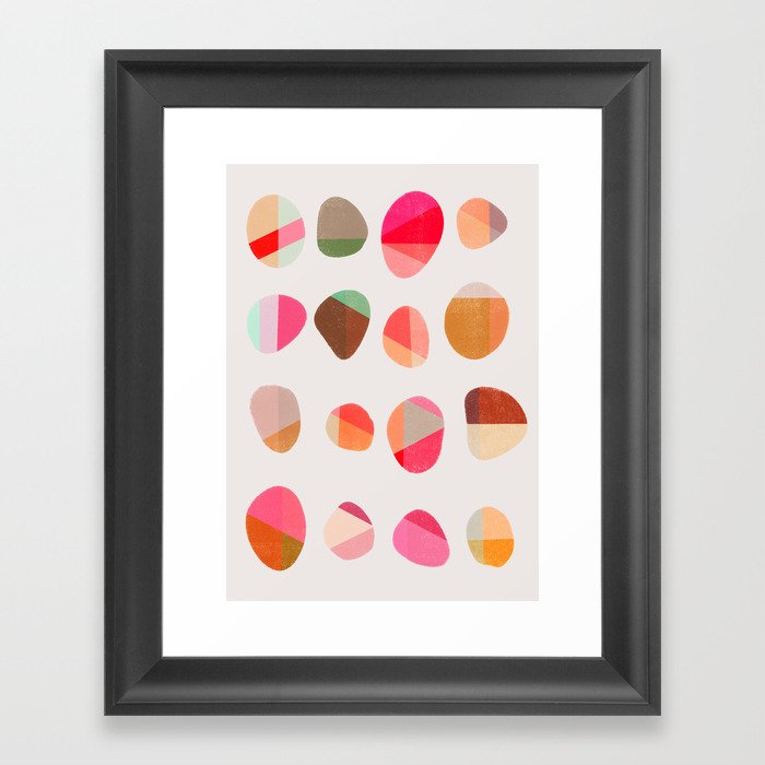 Painted Pebbles 5 Framed Art Print