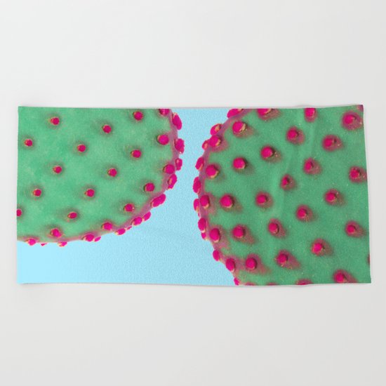Color Cactus Beach Towel