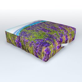 lavender Outdoor Floor Cushion | Viewoflavender, Purple, Purplelavender, Nature, Sea, Plant, Lavenderfield, View, Seaview, Flower 