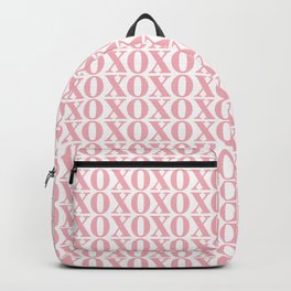 Coral XOXO Backpack | Letters, Digital, Hug, Text, Love, Quote, Chic, Minimal, Font, Pop 