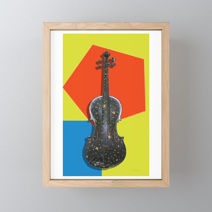 Funky Violin Framed Mini Art Print