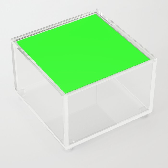 From The Crayon Box – Electric Lime - Bright Green - Neon Green Solid Color Acrylic Box