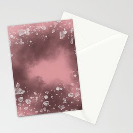 Pink Star Eclipse Stationery Card