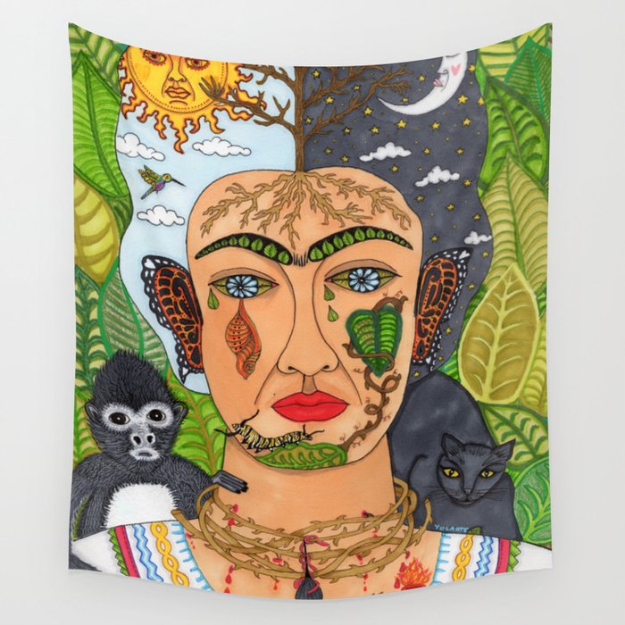 Frida Kahlo Monarca Wall Tapestry