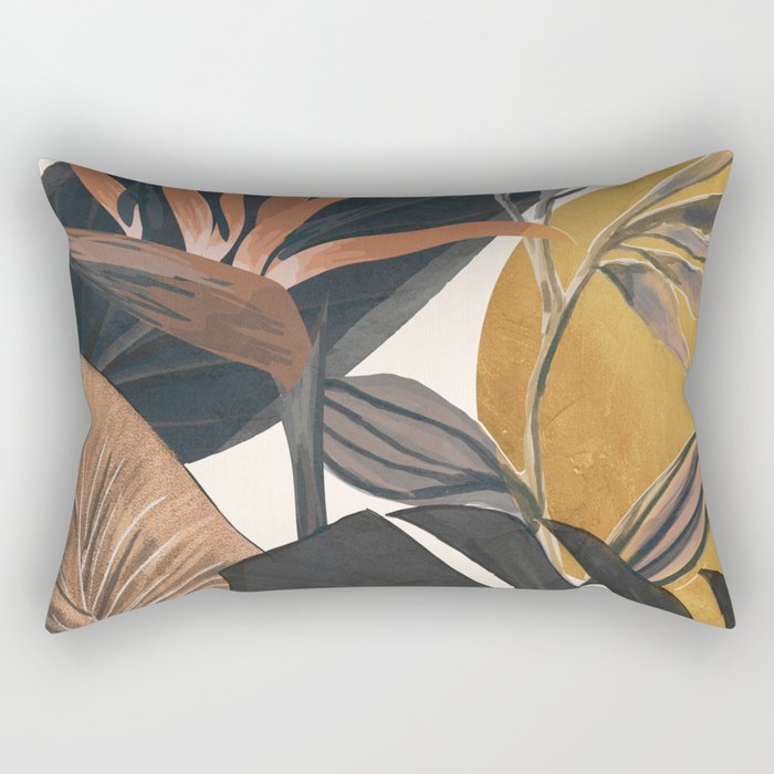 Abstract Tropical Art III Rectangular Pillow