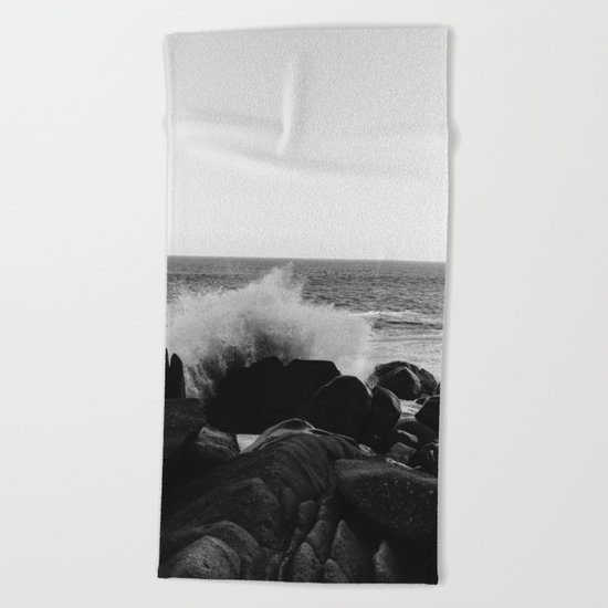 Monochrome Mexico Beach Towel