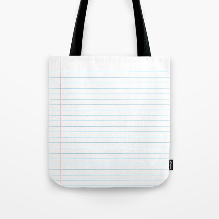 Notebook Paper Digital Watercolor School Chalk Tote Bag By Corriejacobs