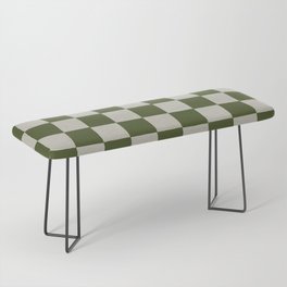 checkerboard hand-painted-olive Bench