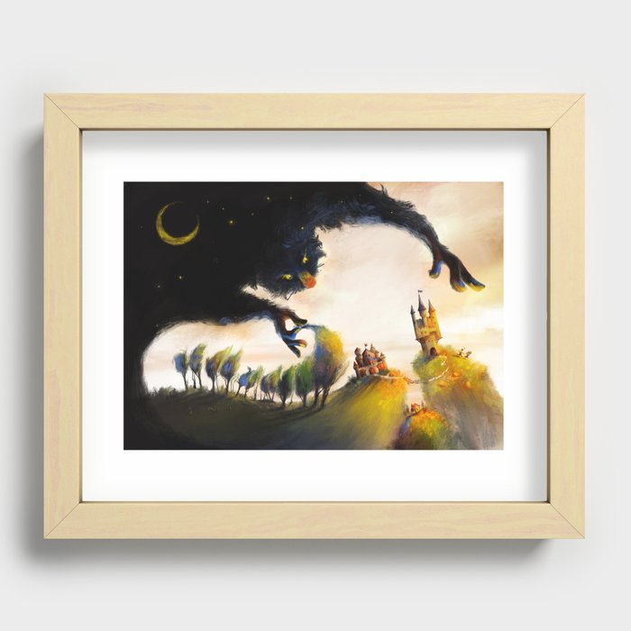Night taking over the kingdom Recessed Framed Print